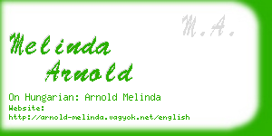 melinda arnold business card